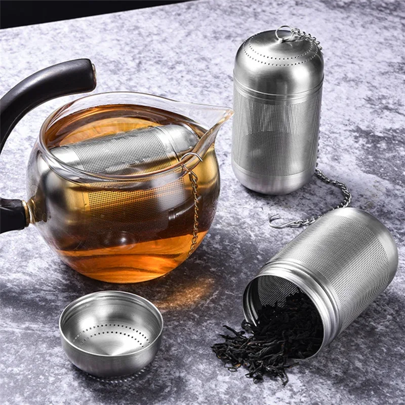 

Stainless Steel Tea Infuser Tea Leaves Spice Seasoning Ball Strainer Teapot Fine Mesh Coffee Filter Teaware Kitchen Accessories