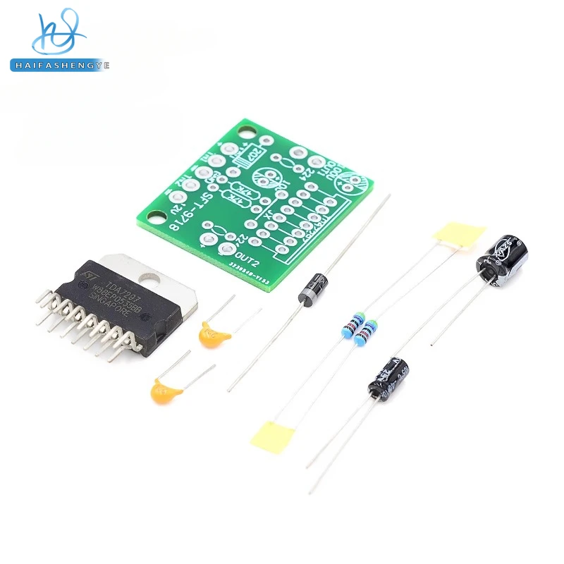 TDA7297 Power Amplifier Board Loose Parts Direct Current DC 12V Pure Posterior Stage 2.0 Dual Channel 15W+15W Electron DIY Kit