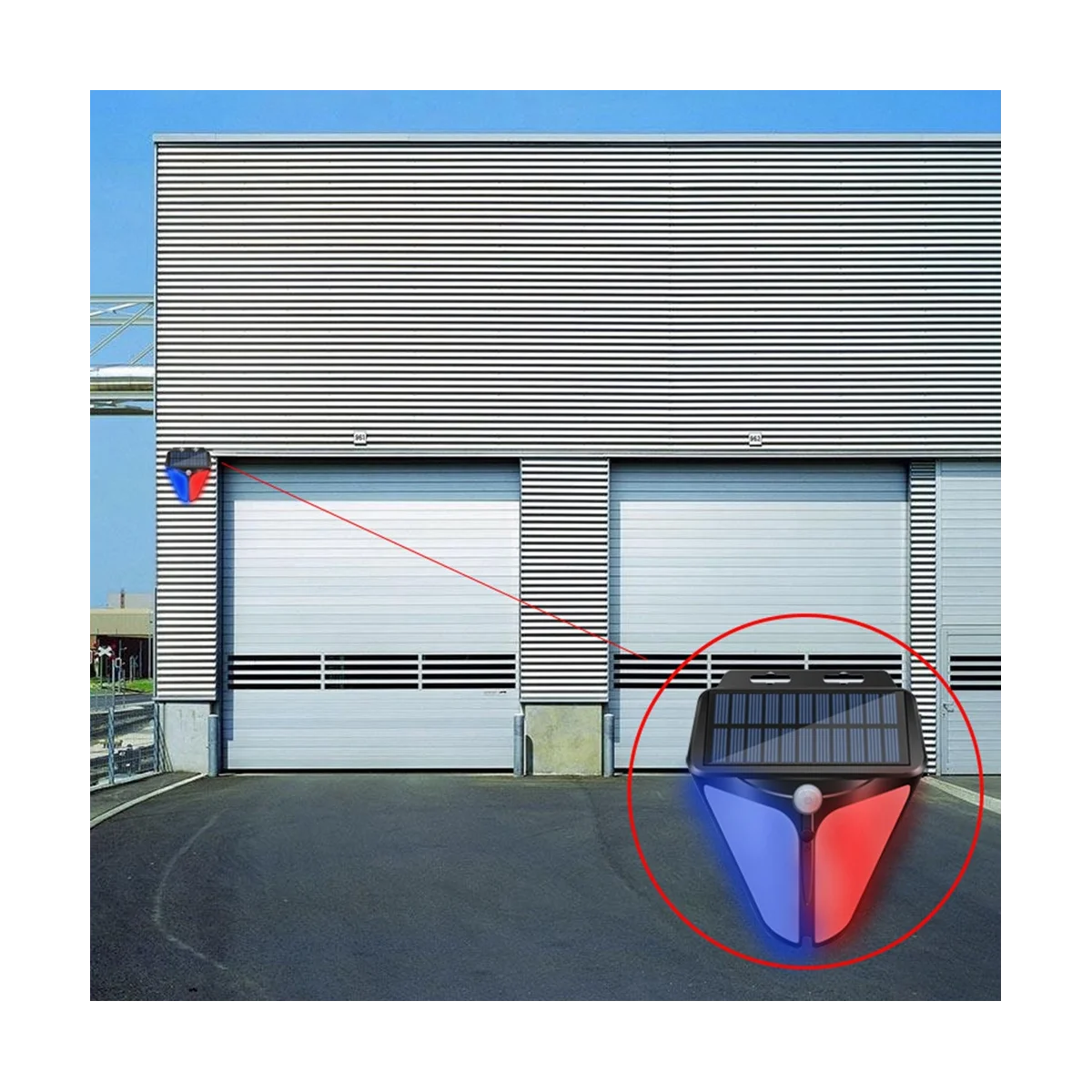 Drahtloser solar betriebener Alarm Lichtsensor für den menschlichen Körper mit wasserdichter Funktion zur Warnung im Freien