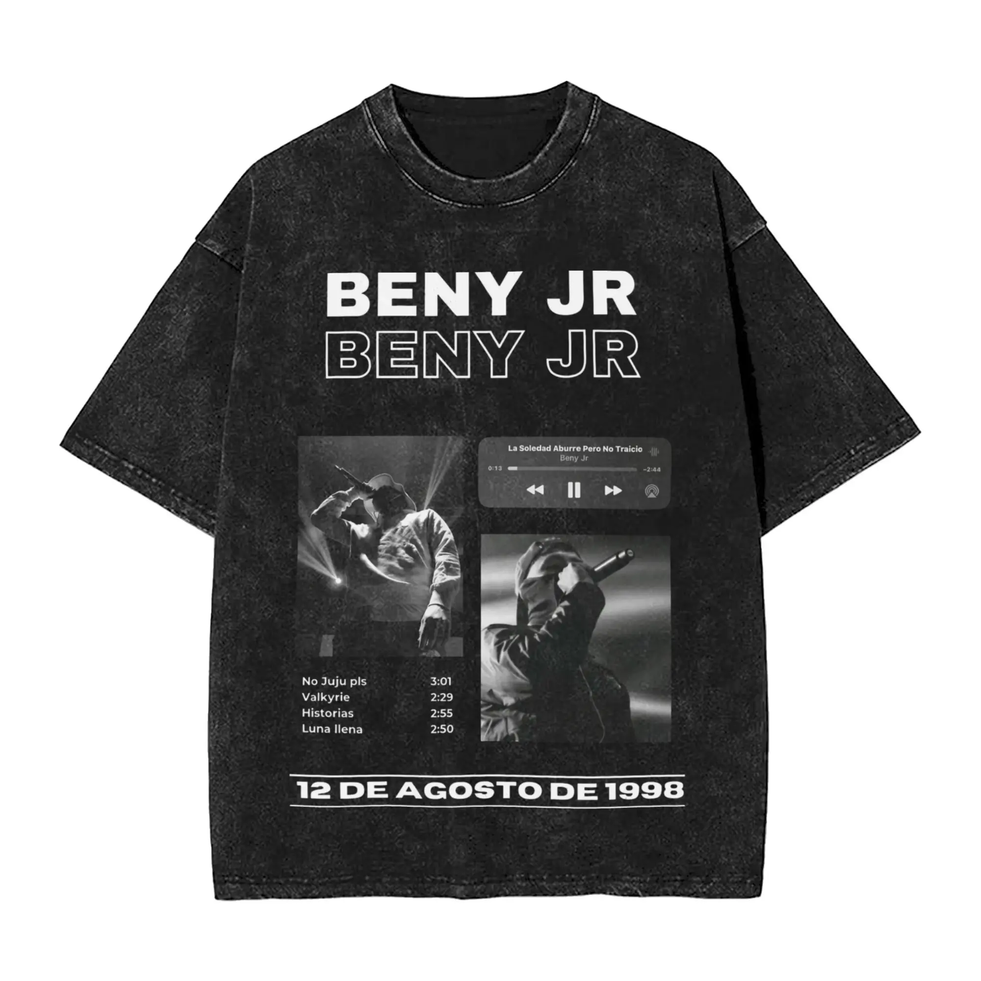 المغني بيني جونيور غسلها تي شيرت الشارع الشهير الهيب هوب موضة تي شيرت تيز بلايز الرجال النساء 100% القطن المعتاد الرسم المطبوعة