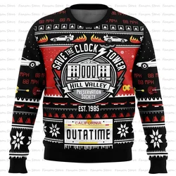 Back To The Future Ugly Christmas Sweater Cartoon Anime Women Men Pullover Tops 2025 New Fashion Couple Hoodie Sweatshirt