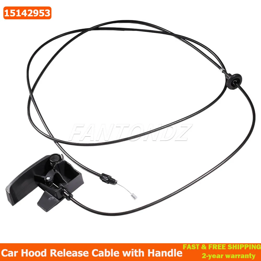 Car Hood Release Cable With Handle For Chevy Silverado 1500 2500 3500 Tahoe GMC Sierra Cadillac Yukon  15142953 15741109