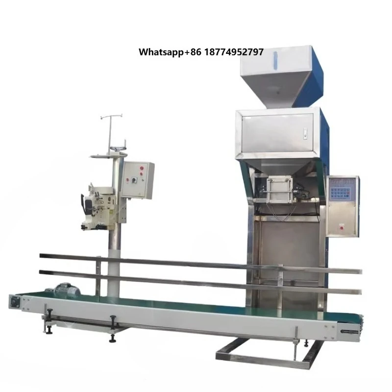 High Quality Automatic Granule Filling Packing Machine for 5-50kg Bags Peanut Rice Fertilizer Filling Sealing Machine