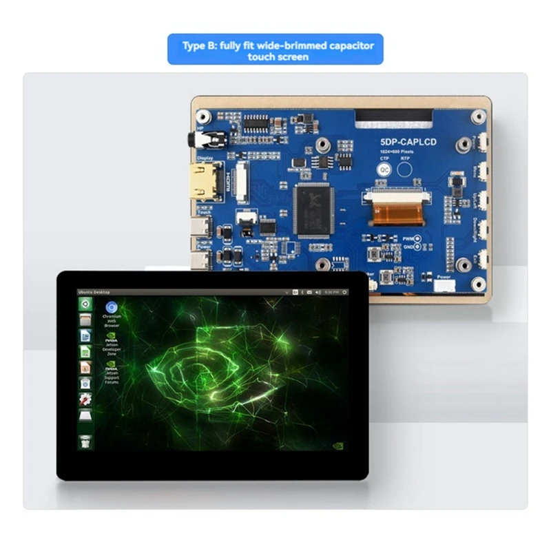 5Inch Capacitive Touch Screen HD IPS 1024X600 -Compatible Interface For Rpi/Jetson Series Motherboard/PC Screen