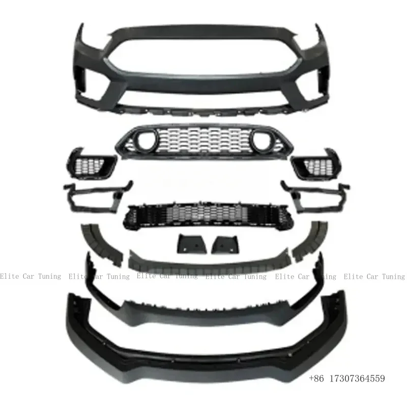 

High Quality Car Auto Parts Body Kit Grille Lip Style Front Bumper for Mustan 2015-201722