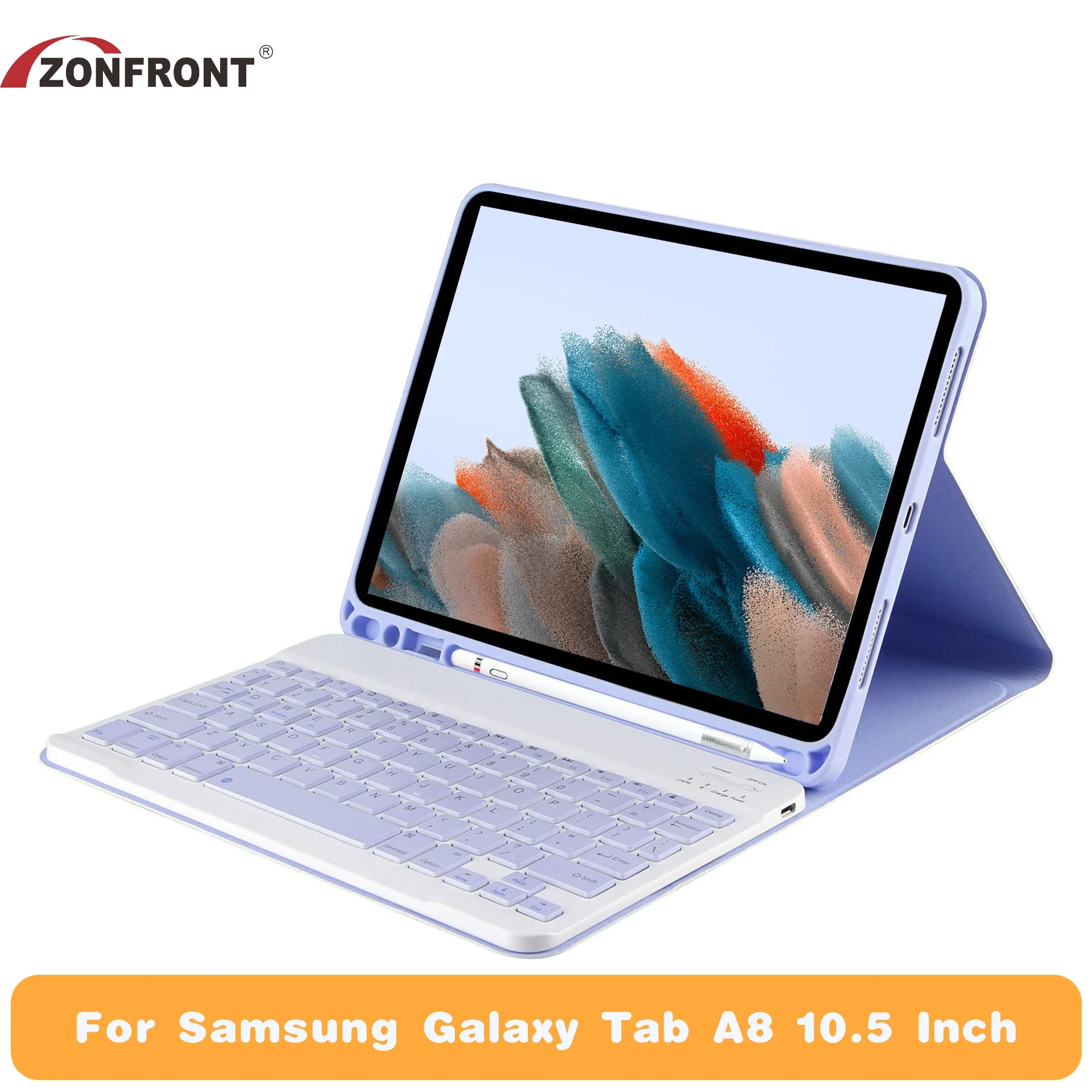 

Wireless Bluetooth Keyboard Case for Samsung Galaxy Tab A8 10.5 Inch 2022 (SM-X200/X205/X207) Removable Keyboard Case Funda