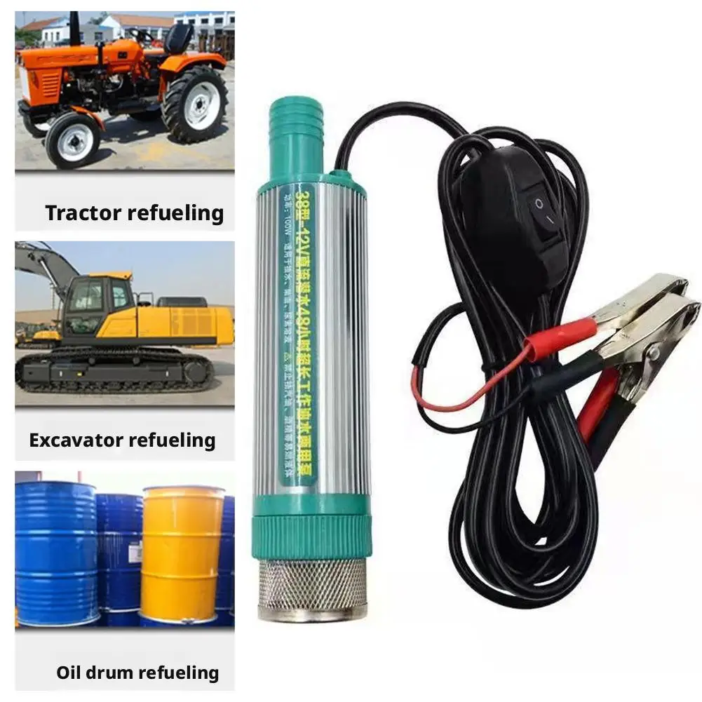 

Погружной электрический дизельный насос, 12 В, серебристый портативный масляный погружной электрический насос, алюминиевый водный топливный сплав, автомобильный ствол Pu X7A6