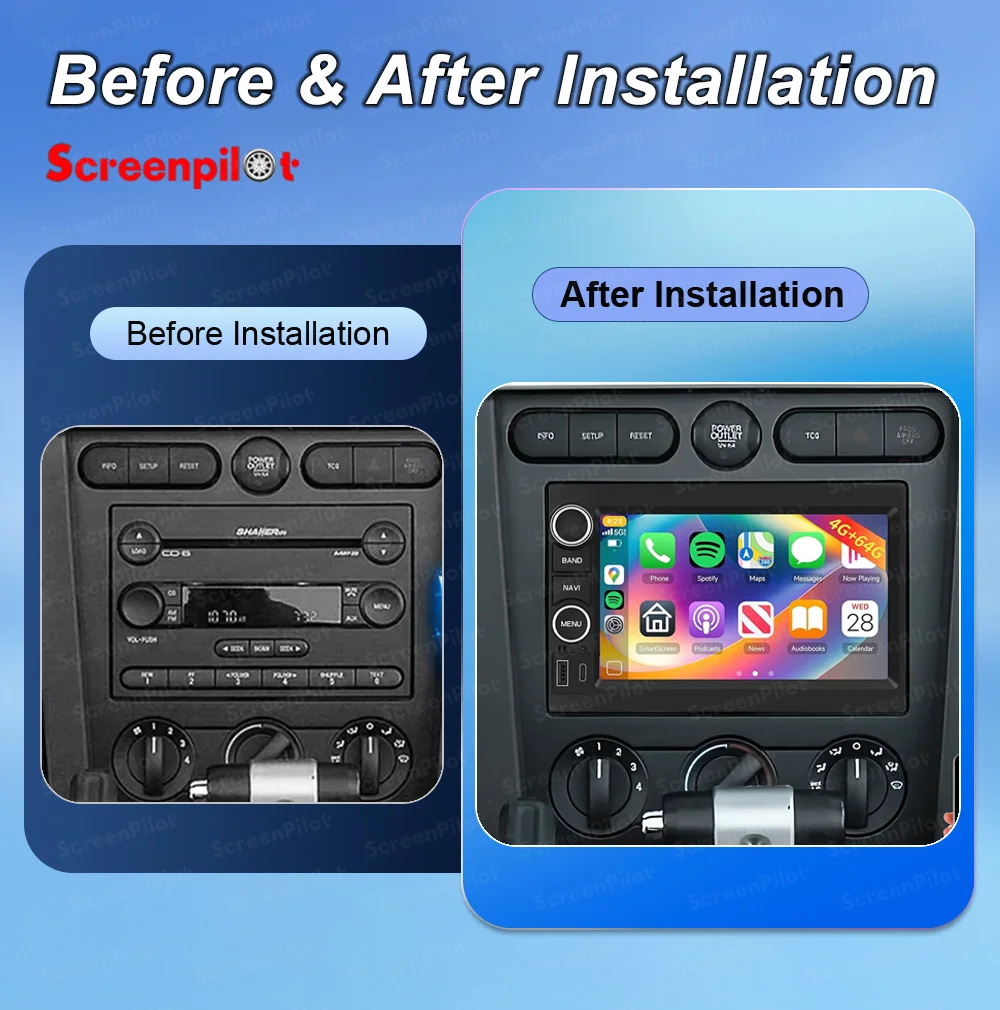 Android 16 Car Radio For Ford F150 F250 F350 Mercury Explorer Mustang Escape Stereo Head Unit Multimedia Video Player GPS DVD