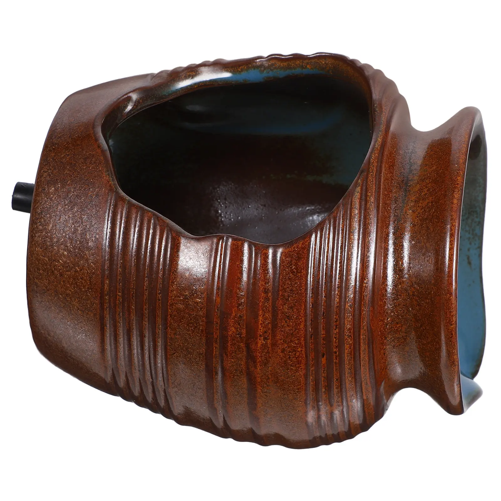 

Керамический фонтан-кашпо с циркулирующим водопадом для улицы и дома, декор для пруда, DIY водный фонтан, ландшафтный водный элемент