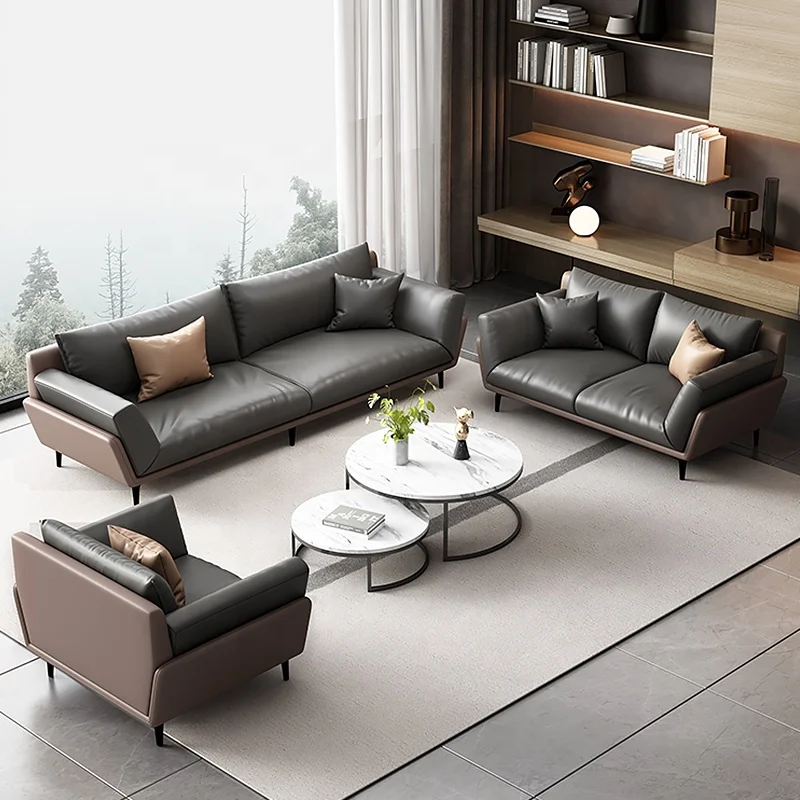 High-end Office Desk Furniture Office Reception Sofa Combination Business Reception Area VIP Negotiation Sofa