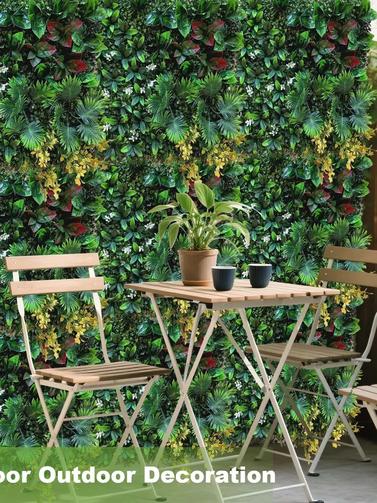 16 stuks, kunstgras wandpanelen, nepgrasmatten, 50x50cm UV-bestendig privacy scherm balkon tuindecoratie, eenvoudige installatie - afbeelding 2
