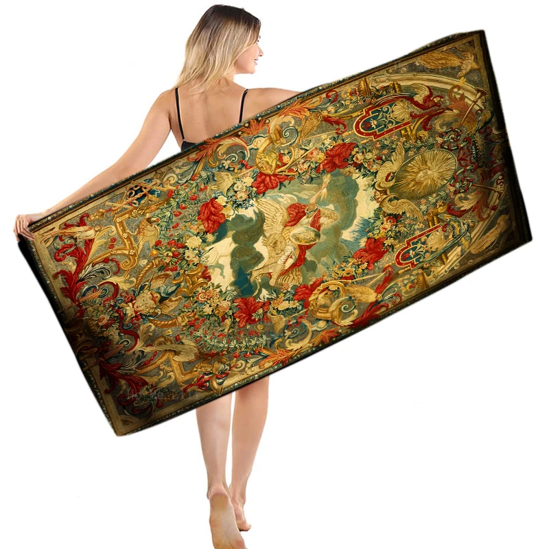 Medieval Flemish Nobles Hunting Scene Louis Xiv As The Embodiment Of Air Retro Quick Drying Towel By Ho Me Lili Fit For Fitness