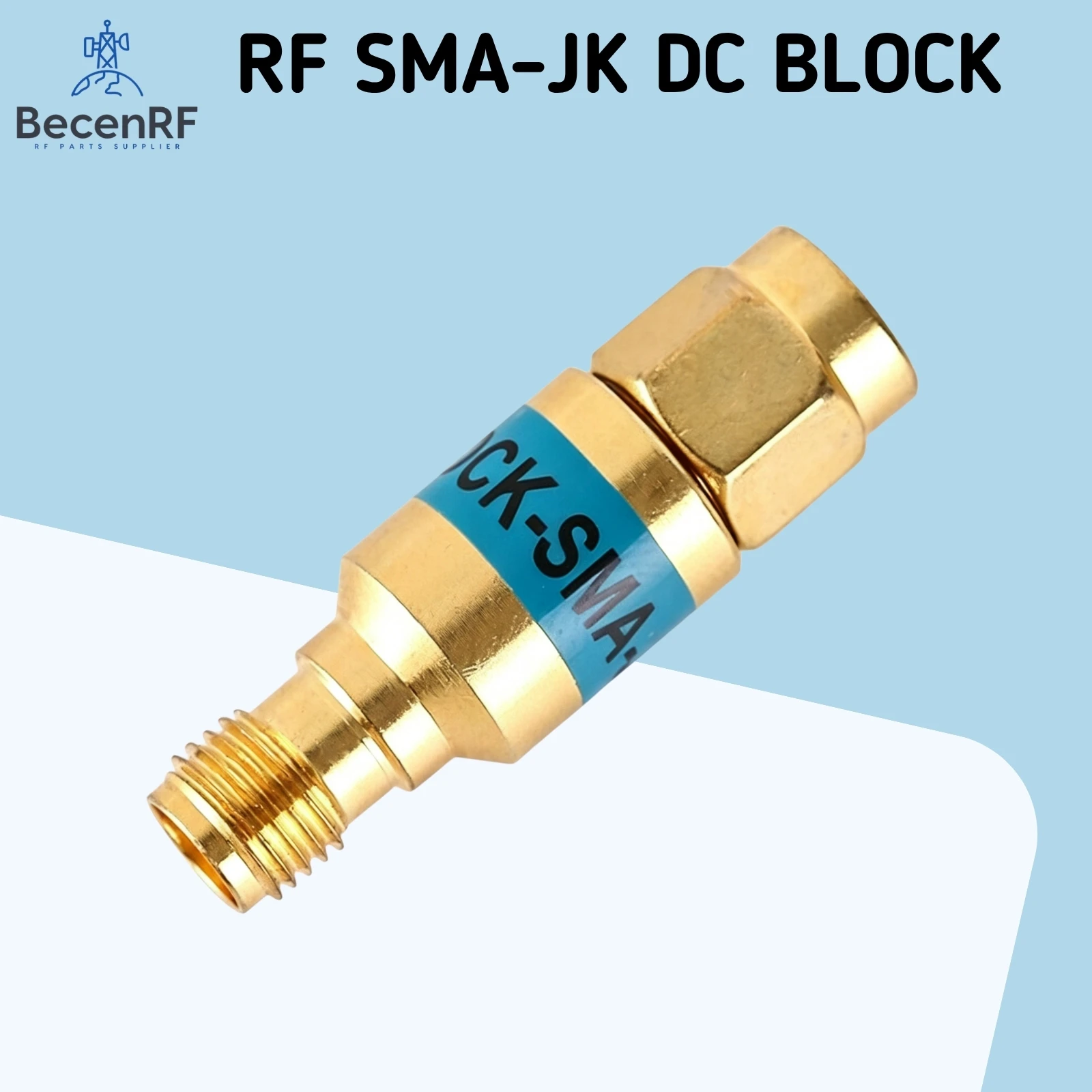 DC-6GHz RF DC Block 2W SMA Male to Female Golden BLOCKER 50Ohm Mini Isolator Connector DC Block High School