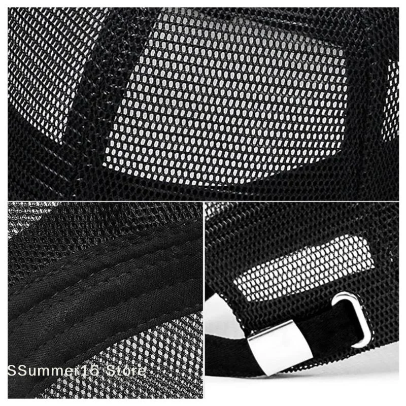 【R】Summer Men Hat Openwork Brim Breathable Mesh Cap Outdoor Sports Sunscreen Baseball Women Sunhat