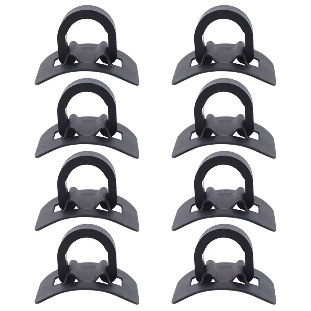 

8 set Bike Frame Routing Clamps Cable Guide Aluminum Alloy Adhesive Seat for Bicycle Durability Long Term