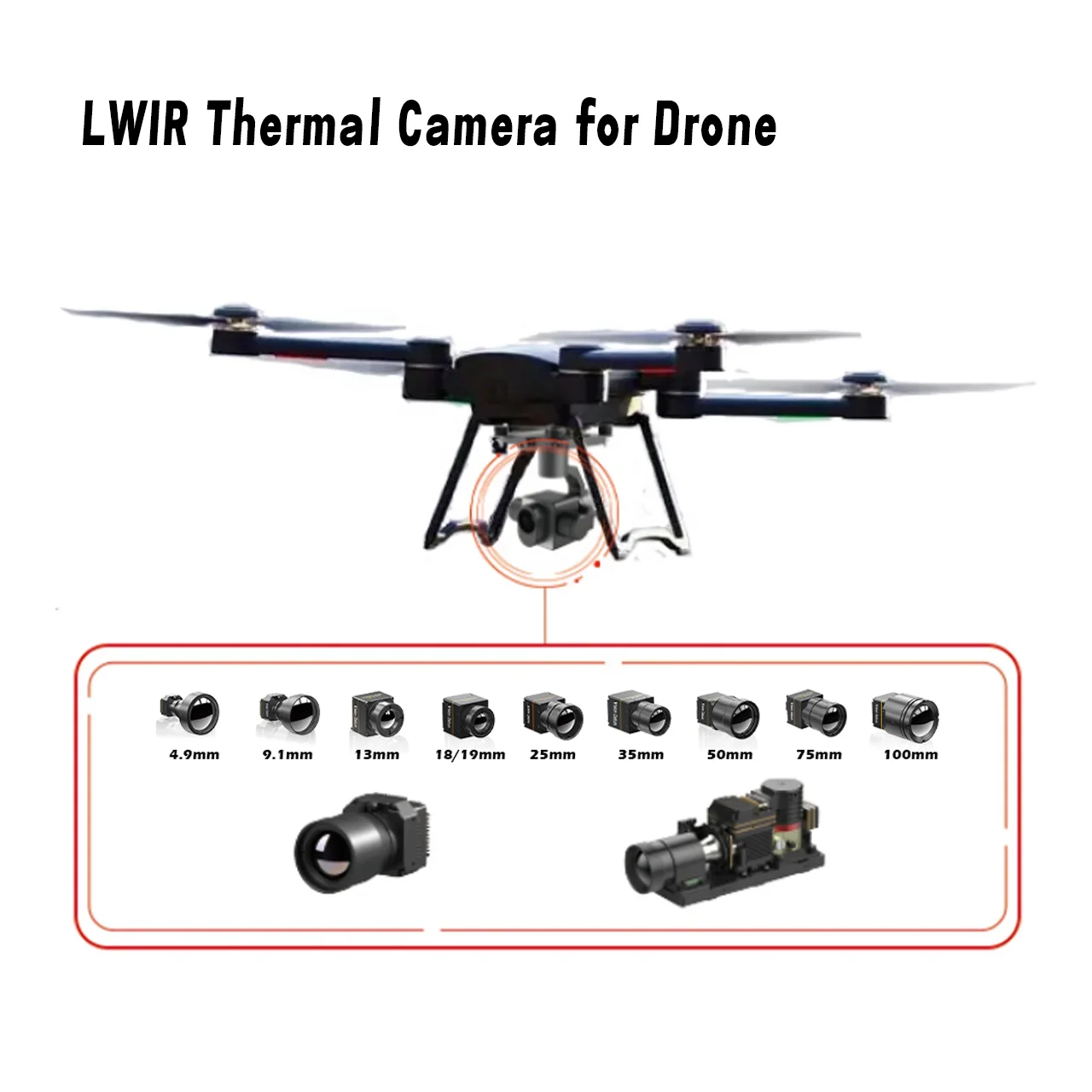 Radiometric Drone Thermal Camera LWIR Temperature Measuring 384X288 Resolution Infrared Camera Thermal Module Imager for Drones