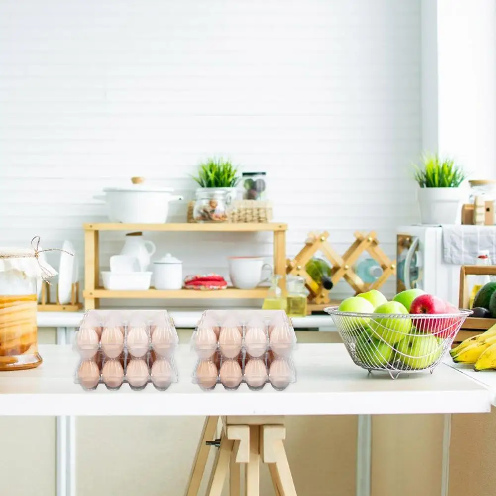 Farm Egg Display Case 50pcs Plastic Egg Cartons 12 Count Reusable Crates for Home Ranch Farm Market Display Bulk Egg Storage