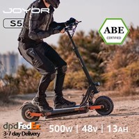 Electric Scooter JOYOR S5 ABE 500W Motor 48V 13Ah Battery 20km/h Speed 55km max Range 10'' Tires Foldable Adult E-Scooter