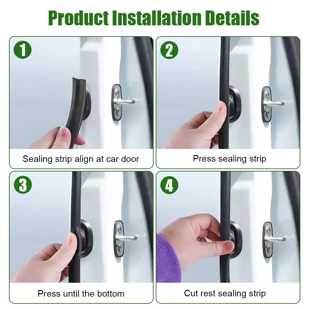 

Car Door Edge Guard Protector Strips Double-layers Sealing Strip Waterproof Soundproof Anti-collision Auto Seals Car Accessories