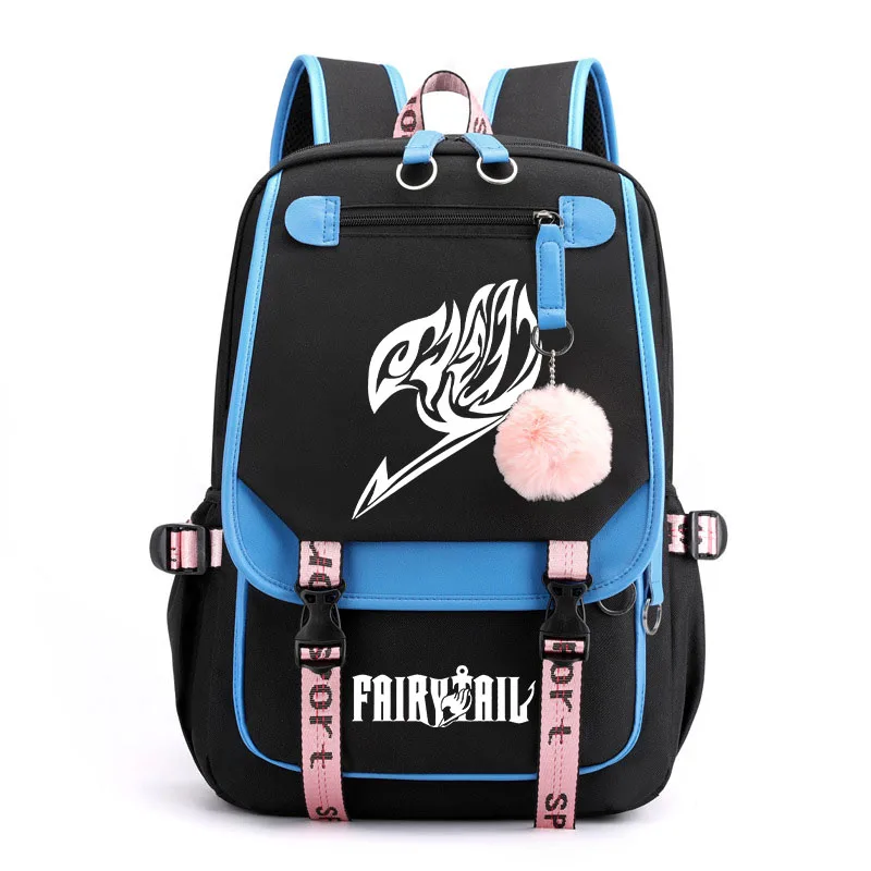 Fairy Tail schoolbags for teenagers, children's backpacks, cartoon printing bags, outdoor travel bags, various leisure bags