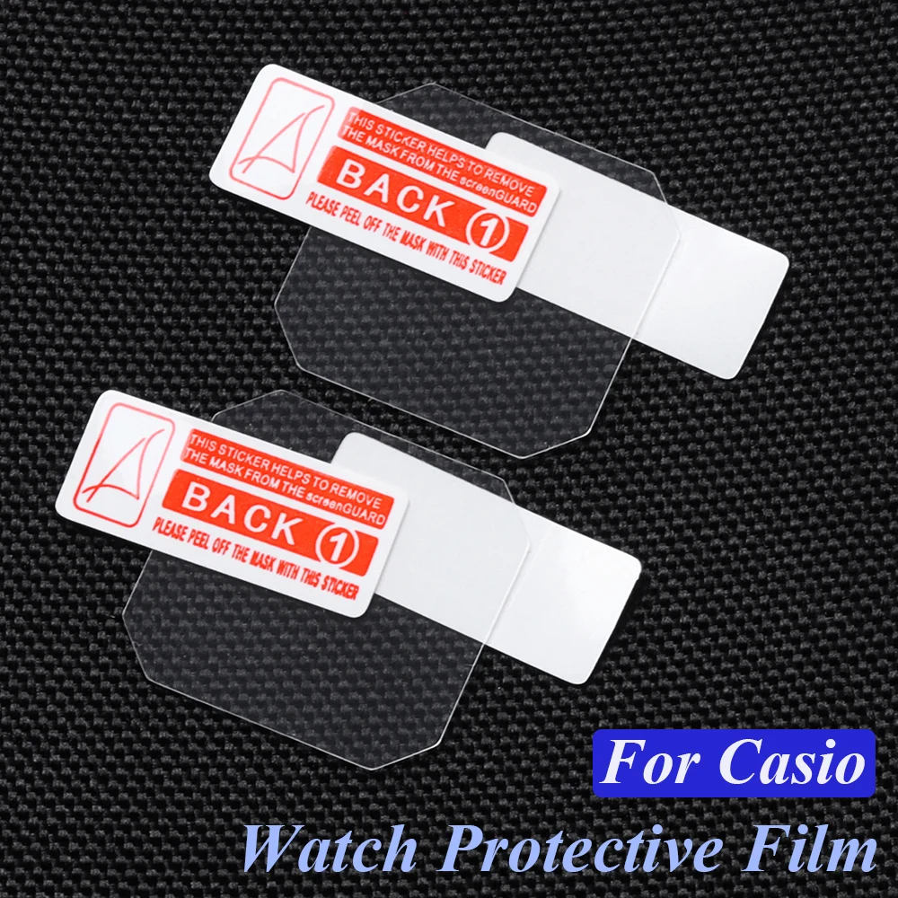 2pcs Screen Protector Film for Casio A158W F-91W DW5600 5610 AE1200WH TPU Soft Clear Film Waterproof Scratch Resistant Protector