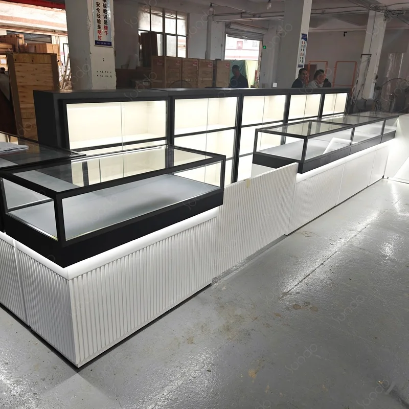 custom.Sundo High Quality Jewelry Shop Display Cabinet with Led Light Customized Glass showcase Jewelry Shop Counter