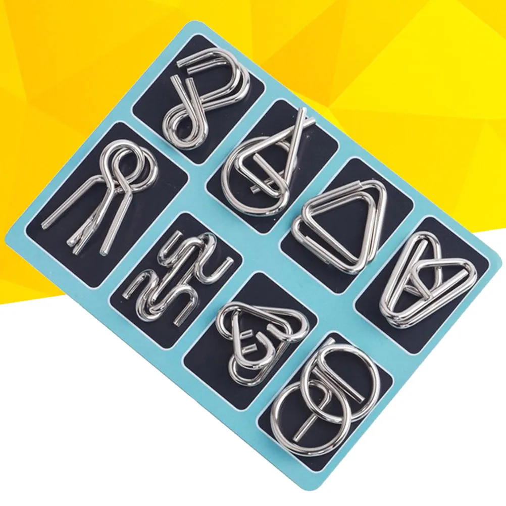 

Набор из 8 металлических головоломок-колец: премиум-класс, развивающая игра, креативный интеллектуальный подарок