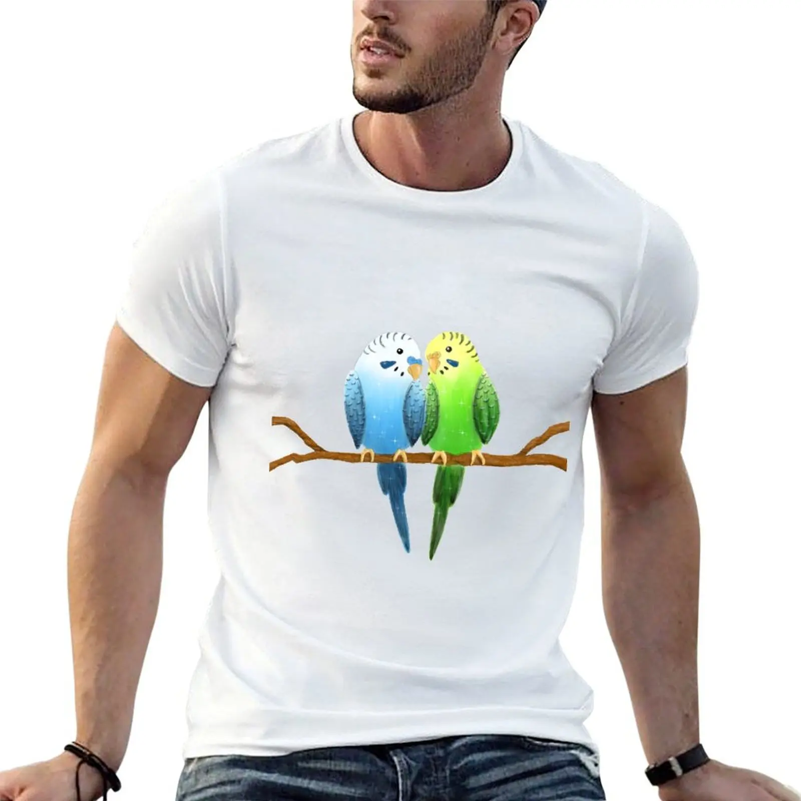 

Budgie T-Shirt oversize t tshirt anime cotton shirts 100% love