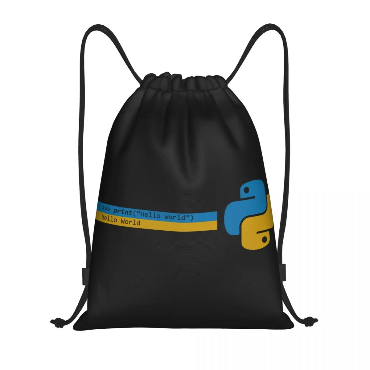 Programmer Python Drawstring Backpack Bags Lightweight Computer Developer Programming Coder Gym Sports Sackpack Sacks for Yoga