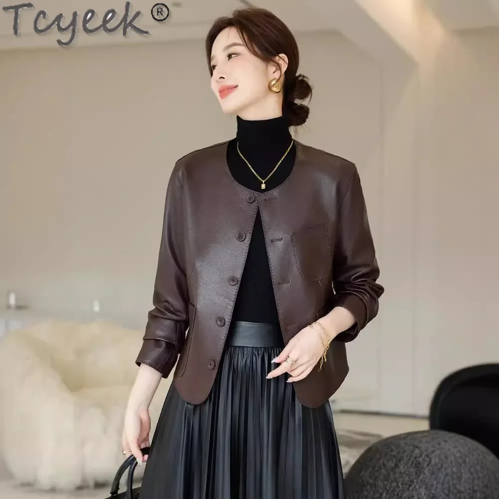 Tcyeek Genuine Leather Jacket Women Autumn Clothes Real Sheepskin Coat Women's Leather Jackets New in Outerwear Jaqueta Couro