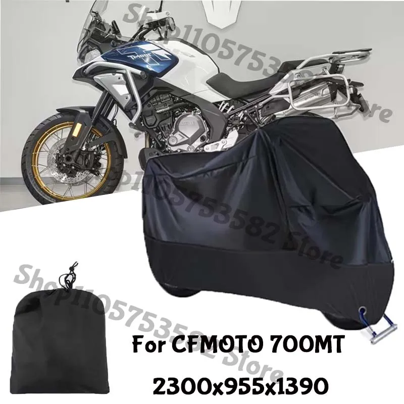 Motorcycle Full Covers For CFMOTO 700MT Car Outdoors Sun Protection Dust No Ear Thickened Oxford Clothcover Accessories