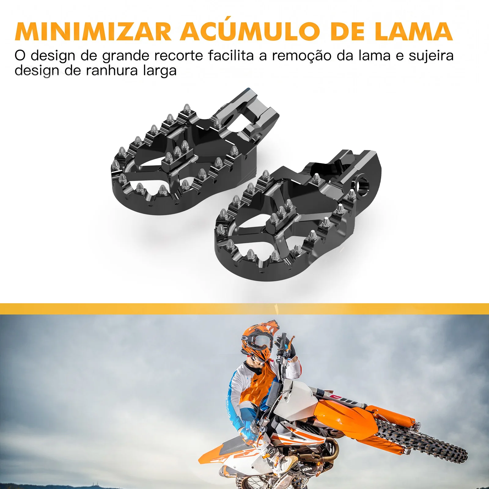 NICECNC Fußrasten 57mm für KTM EXC 300 EXCF 350 2017-2023 und Husqvarna TE 300 250 FE 350 FE 450 FE 501 – Detail 12