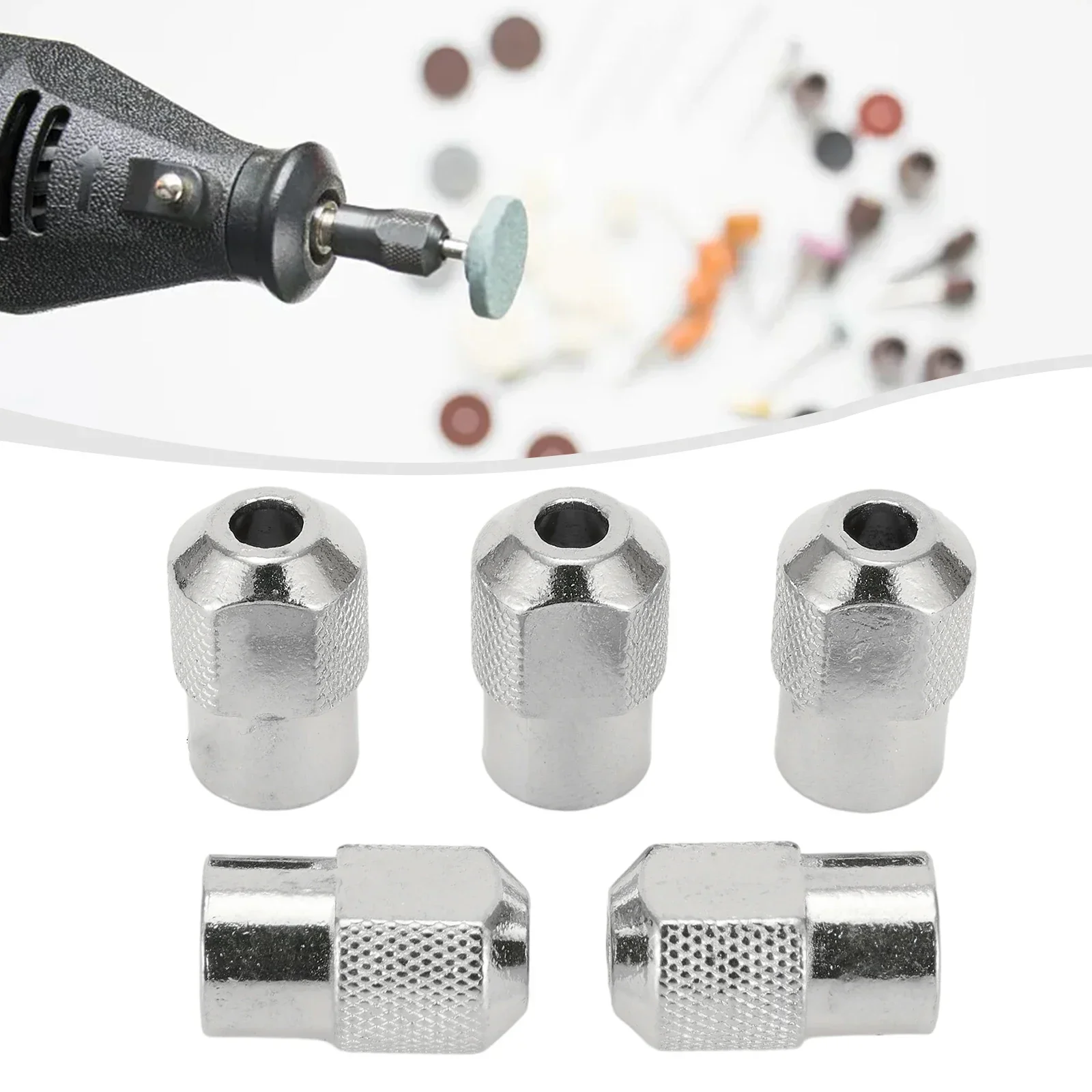 5pcs M8X0.75 Mini Chuck Nut Electric Mill Shaft Screw Cap Nut Collet For Electric Grinder Rotary Tools Power Tool Accessories