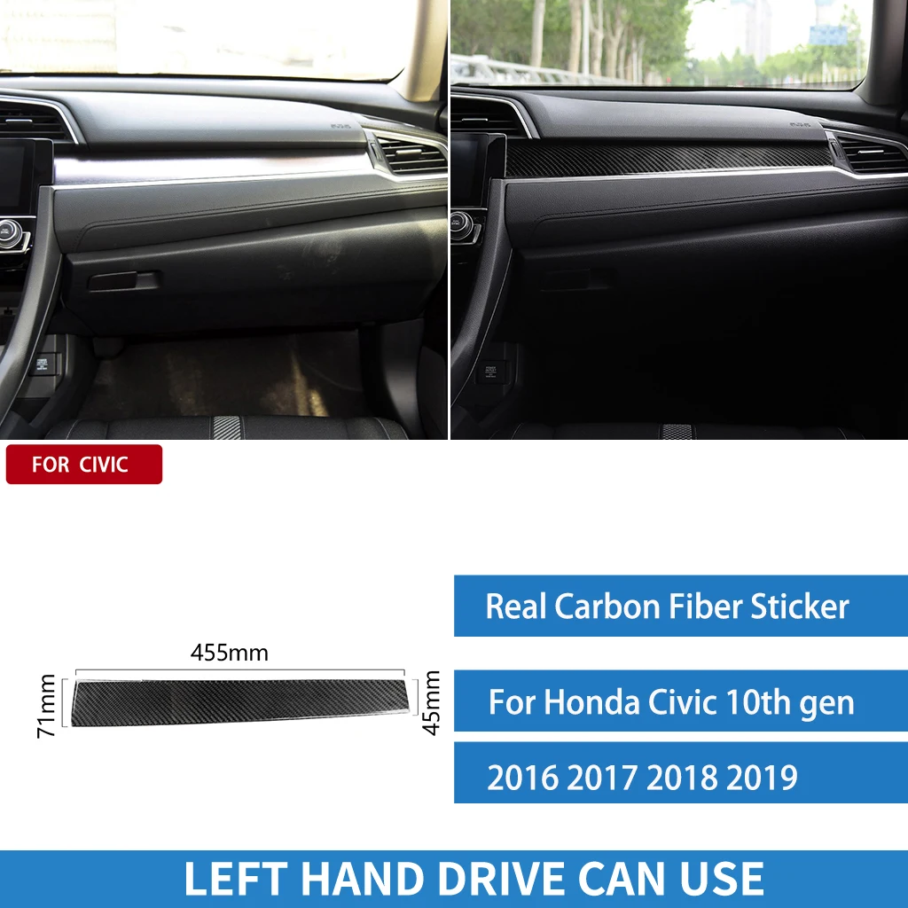 Bande Protection Fibre Carbone Honda Civic 10e Edition 2016-2019 - Film Seuil Coffre Pare-Chocs