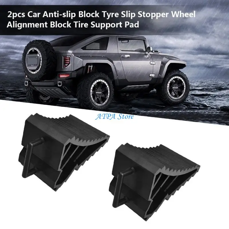 

U13C 1 Pair Wheel Chocks Solid Plastic Wheel Chock for Travel Trailers Campers RVs