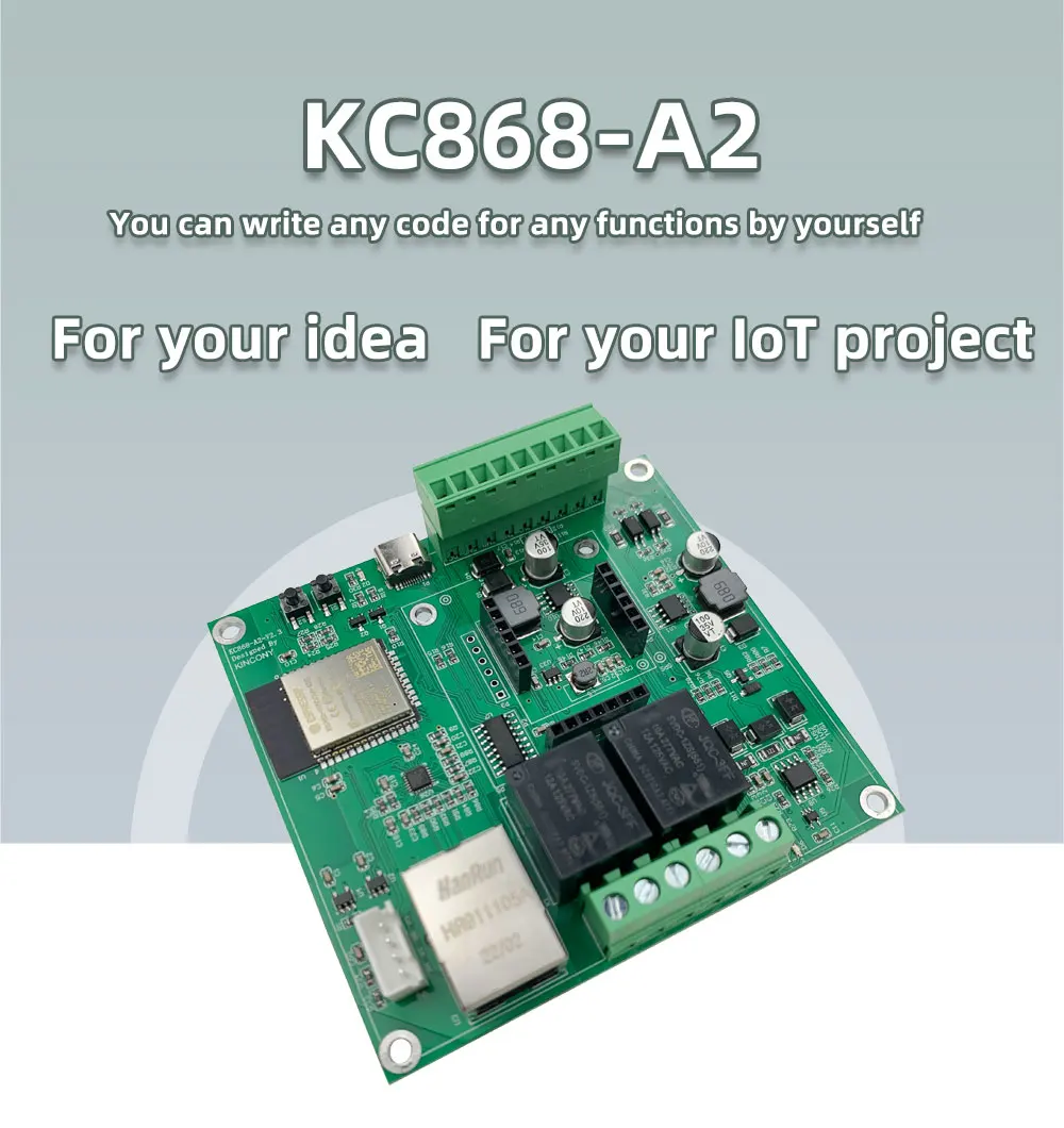 KC868-A2 2CH ESP32 4G/2G SIM Card GSM GPS Relay Board For Home Assistant By ESPHome