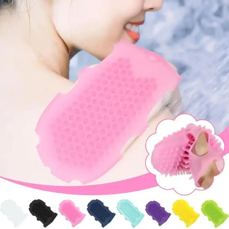Shower Gloves Bath Scrub Remover Body Exfoliating Massage Shower Brush Silicone Bath Brush Skin Clean Silicone Bath Brushes
