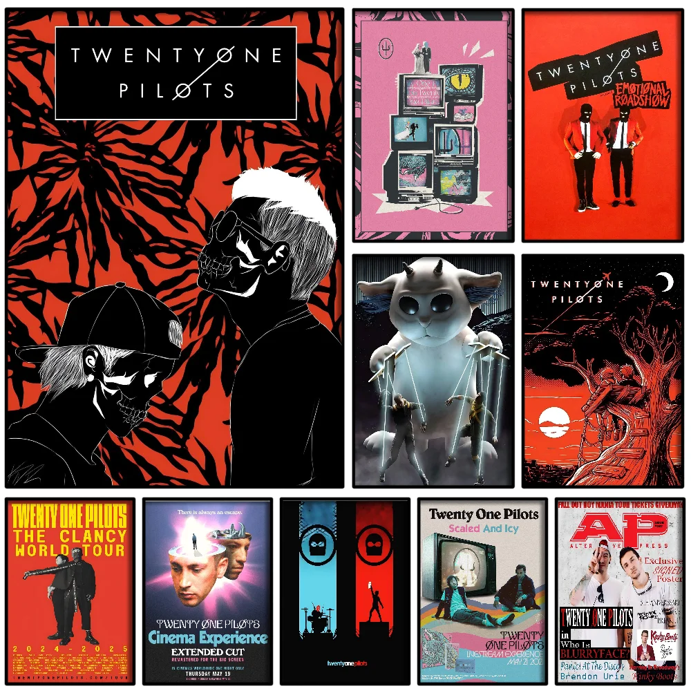 1pc Twenty One Pilots Classic Vintage  Poster Paper Print Home Living Room Bedroom Entrance Bar Cafe Art Painting Decoration