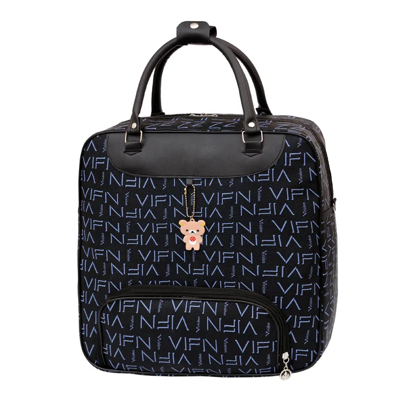 

High-capacity Travel Bags PU Waterproof Students Fashion Shoulder Bag New Women Leopard Handbag Men Luggage Suit Bag