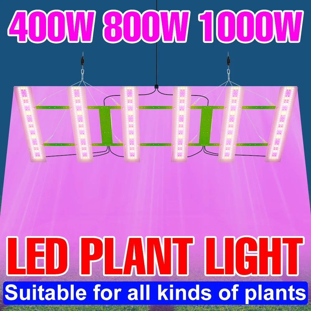 

Светодиодный фитосветильник 1000 Вт, AC100-277V, полный спектр, квантовая панель, для гидропоники, ИК/УФ, для теплиц, овощей, цветов, фруктов