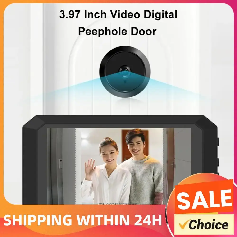 Digital Magic Eye Electronic Viewfinder Night Vision Video Digital Door Viewer 1400mAh Build-in  1080P Camera
