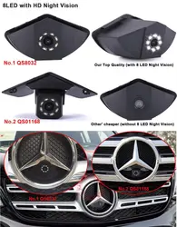 HD car camera front view logo for Mercedes-Benz front logo mark Sprinter Viano Vito GL SLK SL SLR SLS G R V X AMG Klasse class