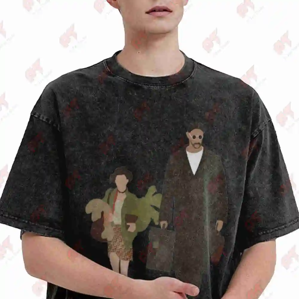 Leon Movie Characters Vintage Washed Tee Pure Cotton T-Shirt
