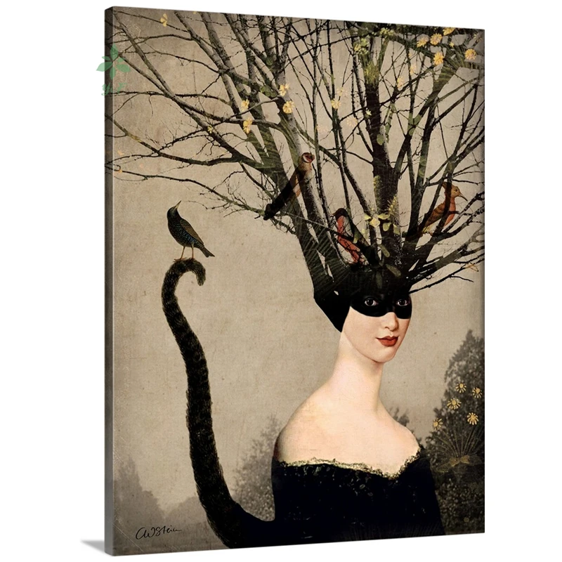 Branches Hair Witches Birds The Characters And The Cat Wall Art