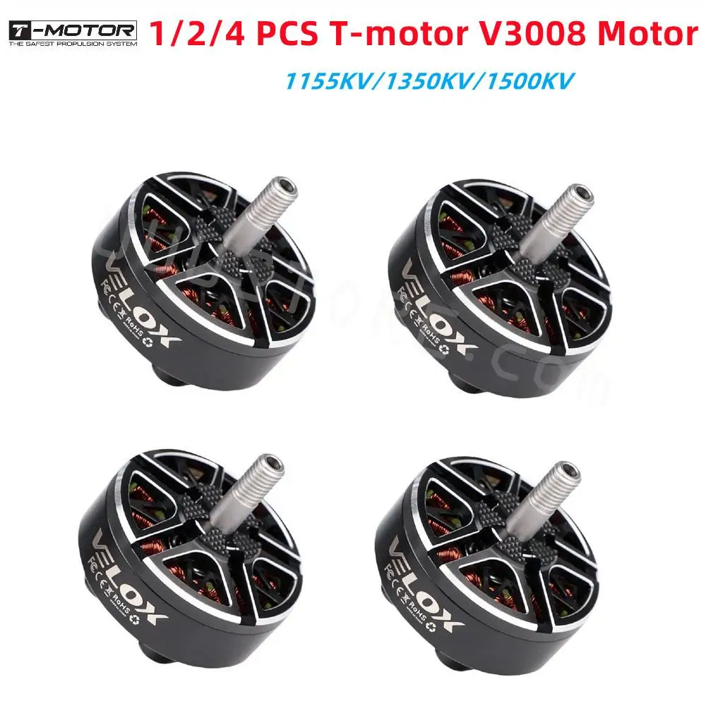 1/2/4 PCS T-motor V3008 1155KV/1350KV/1500KV motor base 19 * 19mm 7-8 inch efficiency motor light weight UAV model accessories