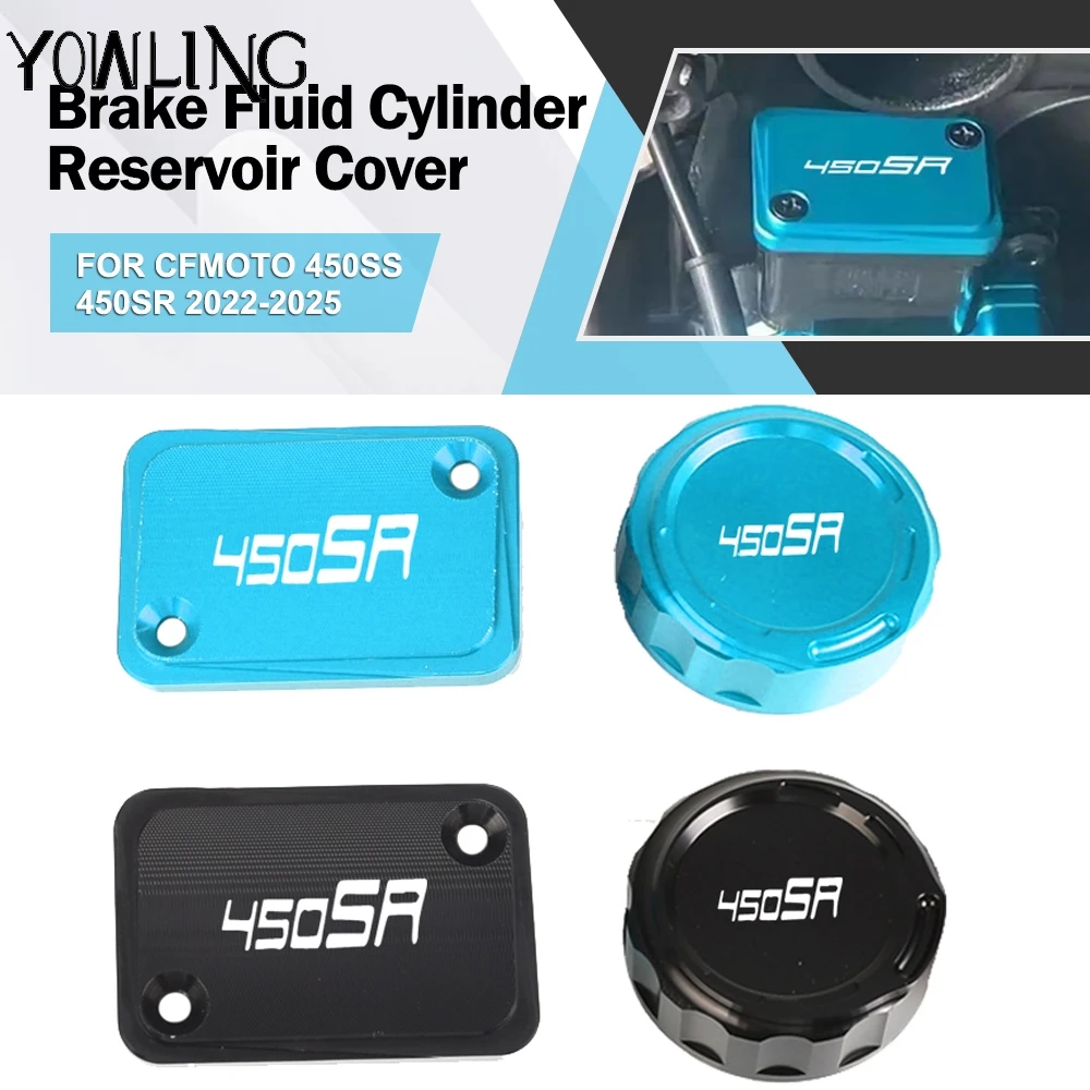 Front Brake Reservoir Fluid CNC Tank Cover Oil Cup Cap FOR CFMOTO 450SS 450SR 450 SR SS 2022 2023 2024 2025 Oil Reservoir Lid