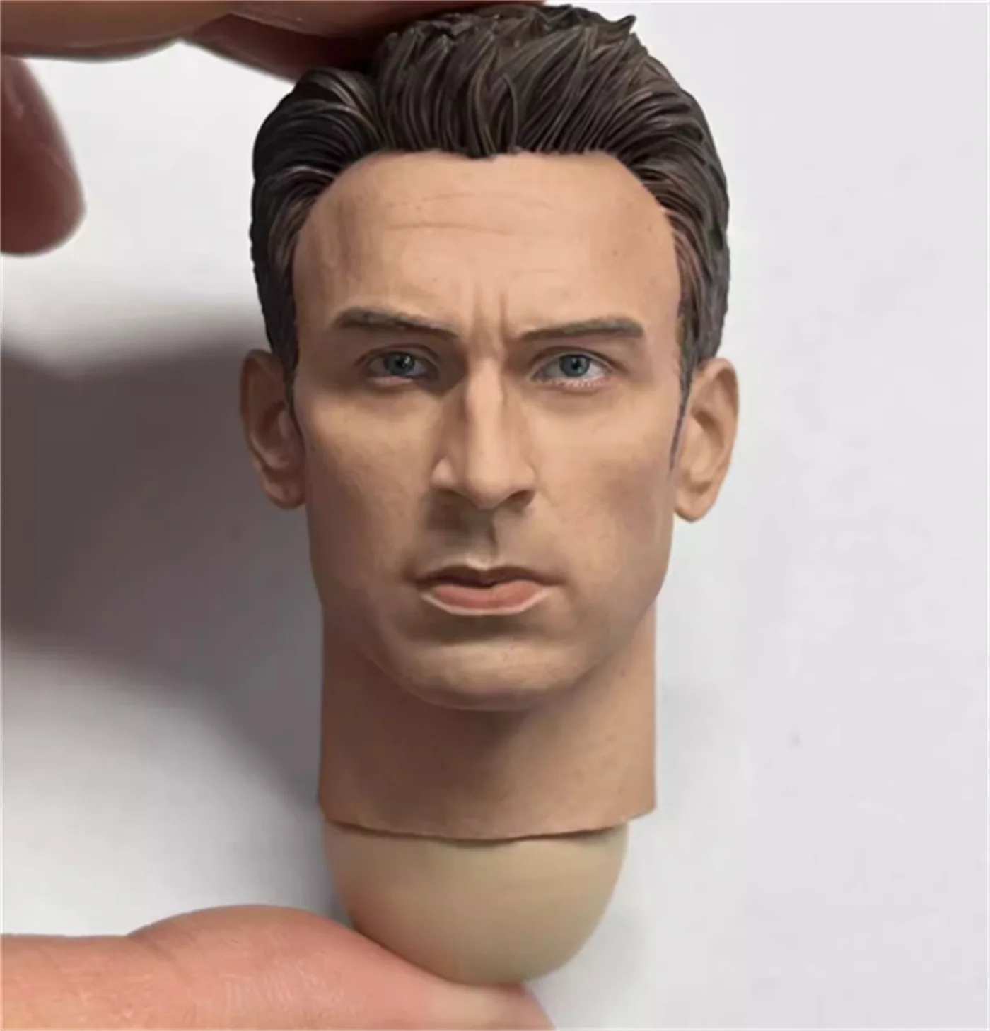 1/6 Scale Chris Evans Long Neck Head Sculpt for 12'' Action Figure Movie Soldier Actor Star Fit Collectible Figurine Accessory