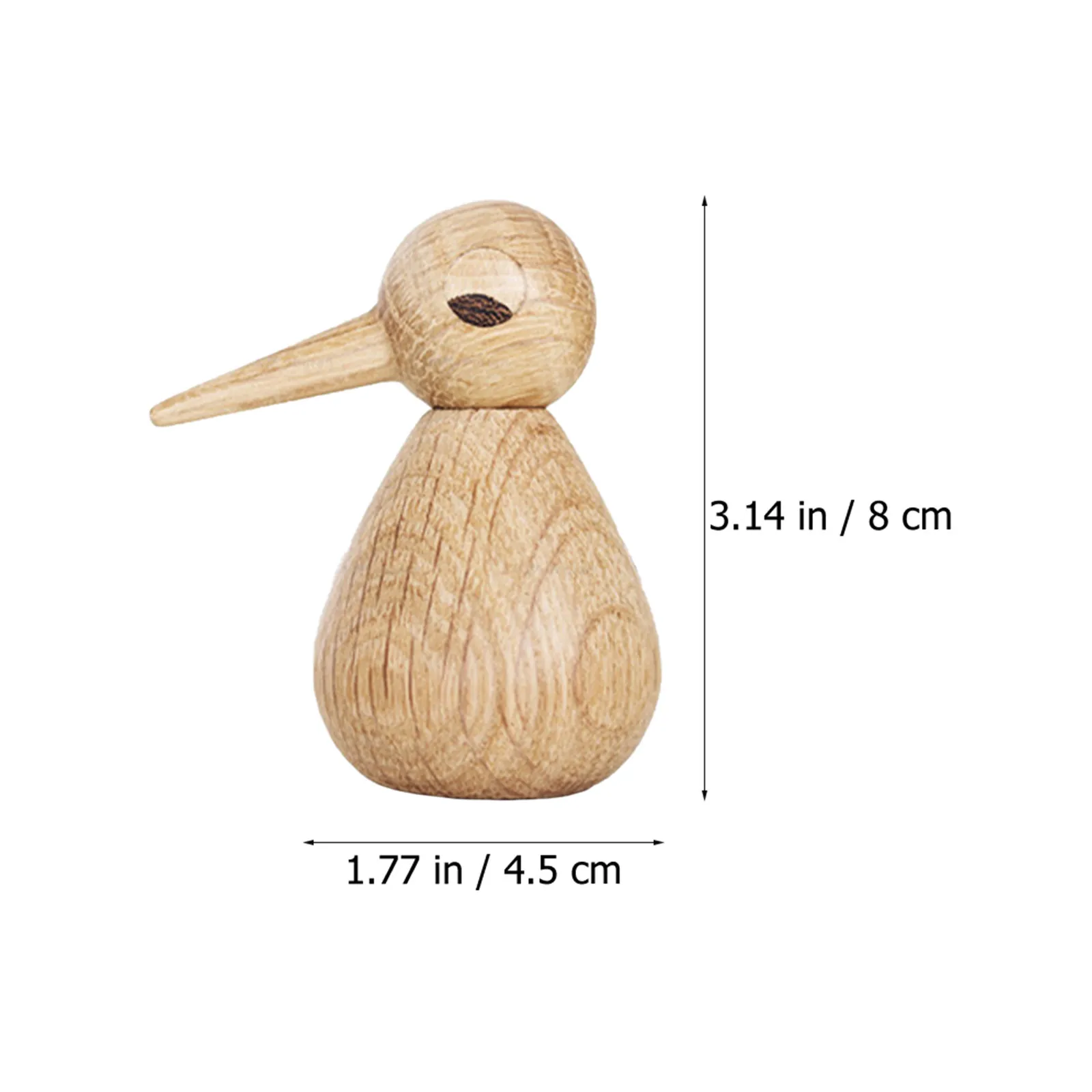 1Pcs High Quality Wood Bird Decor Rotating Head Traditional Woodcraft Wear Corrosion Moth Resistant Home Living Room
