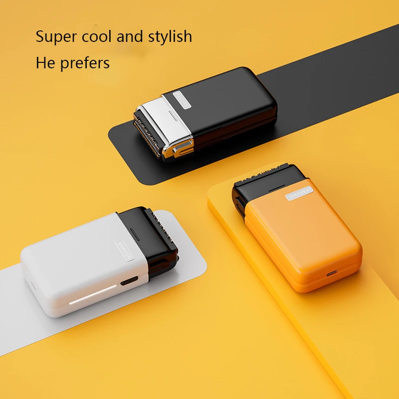 STLF Portable Rechargeable Electric Mini Shaver Men Home Usb Foil Electric Razor Shaver