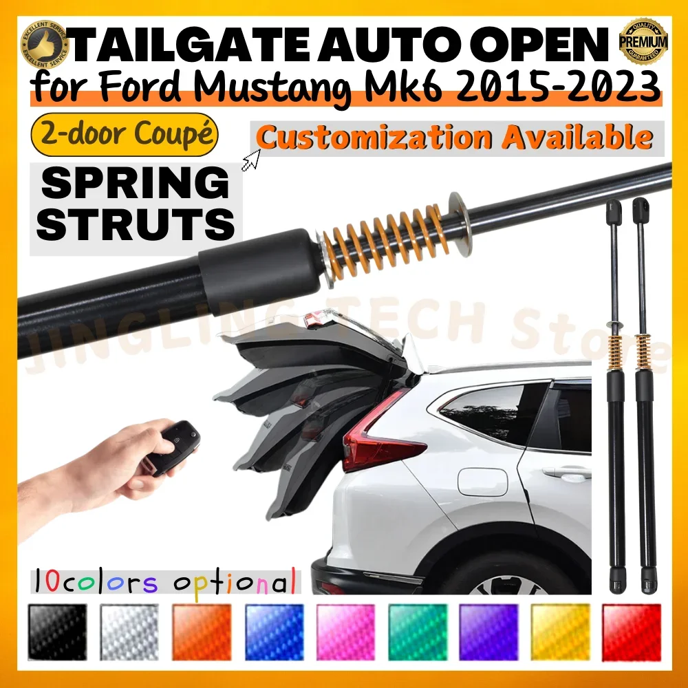 

Qty(2) Trunk Struts with Spring for Ford Mustang Mk6 2-door Coupe 2015-2023 Rear Tailgate Boot Lift Supports Shock Absorbers